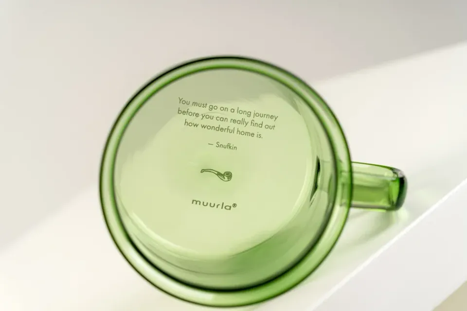 Online Muurla Snufkin glass mug 35 cl, Green