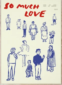 Posters^Paper Collective So Much Love poster, 50x70 cm BlueBeigeRed
