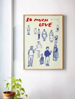 Posters^Paper Collective So Much Love poster, 50x70 cm BlueBeigeRed