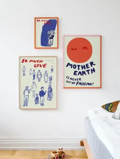 Posters^Paper Collective So Much Love poster, 50x70 cm BlueBeigeRed