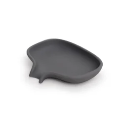 Soap Dispensers & Dishes^Bosign Soap dish with drainage spout silicone, Grafite Grey