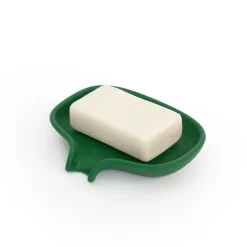 Outlet Bosign Soap dish with drainage spout silicone, Dark Green