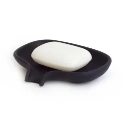 Sale Bosign Soap dish with drainage spout silicone, Black