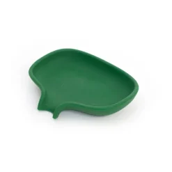 Soap Dispensers & Dishes^Bosign Soap tray with concealed drain spout in silicone - small 8.5x10.8, Dark Green