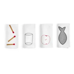 Linen & Cotton Napkins^HAY Sobremesa linnen napkin 45x45 cm 4-pack, White