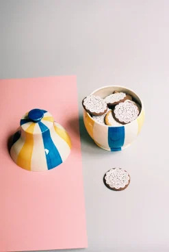 Online HAY Sobremesa stripe cake tin Ø19 cm, Blue-yellow BlueYellow