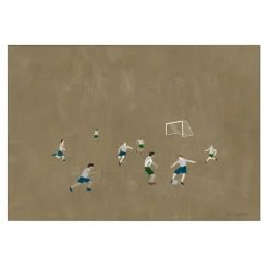 Posters^Fine Little Day Soccer poster 50x70 cm, Brown