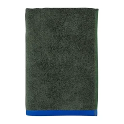 Bath Sheets^Mette Ditmer Soft bath towel 70x133 cm, Dark olive-light blue Green