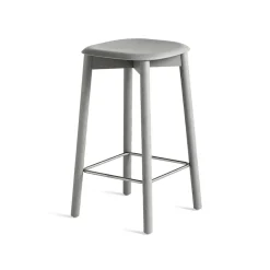 Online HAY Soft Edge 32 Low bar stool, Soft -soft oak frame Grey