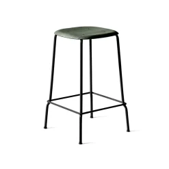 Sale HAY Soft Edge 30 Low bar stool, Hunter-black steel frame Green