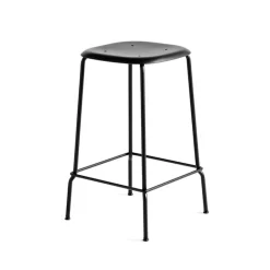 Bar Stools^HAY Soft Edge 85 Low bar stool, - steel frame Black
