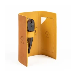 Hot L'Atelier du Vin Soft machine nomad corkscrew leather case, 2 pieces YellowSilver-coloured