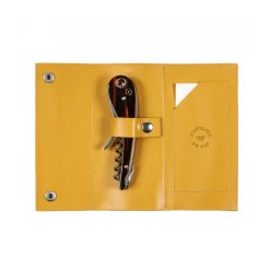 Hot L'Atelier du Vin Soft machine nomad corkscrew leather case, 2 pieces YellowSilver-coloured