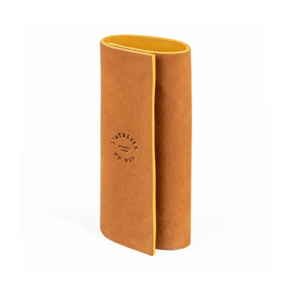 Hot L'Atelier du Vin Soft machine nomad corkscrew leather case, 2 pieces YellowSilver-coloured