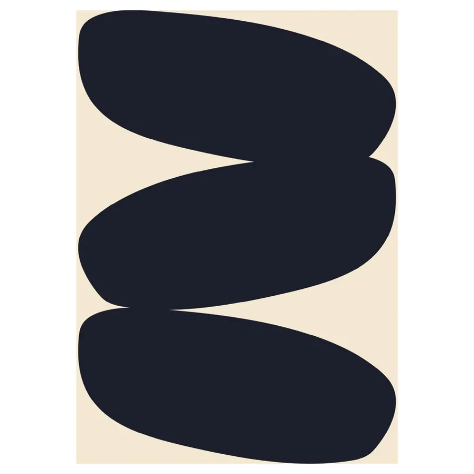 Posters^Paper Collective Solid Shapes 01 poster, 50x70 cm Black