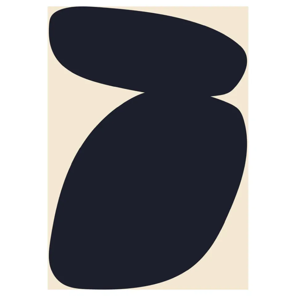 Best Paper Collective Solid Shapes 03 poster, 50x70 cm Black