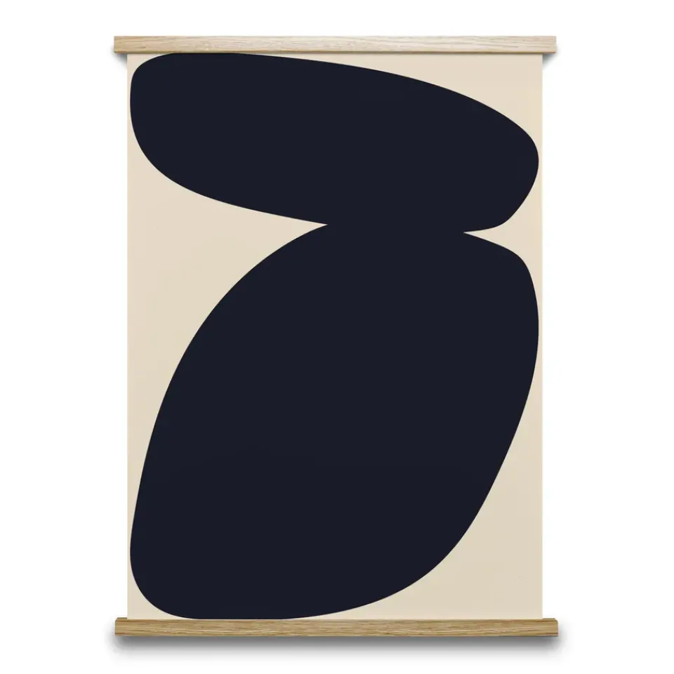 Best Paper Collective Solid Shapes 03 poster, 50x70 cm Black