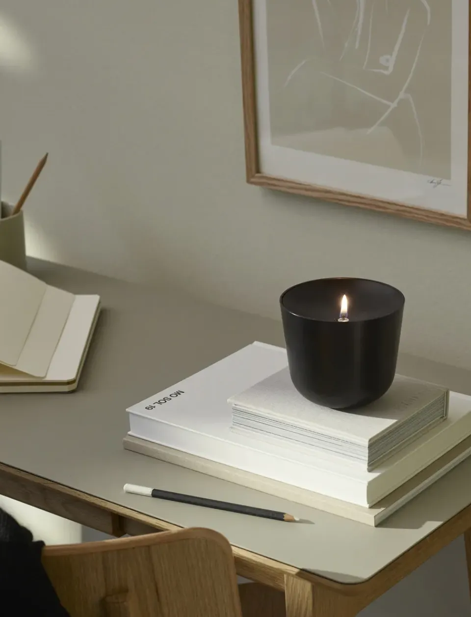 Oil & Kerosene Lamps^Stelton Solis oil lamp Ø11.5 cm, Soft Black