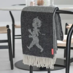Wool Blankets & Throws^Solstickan Design Solstickan blanket merino wool 130x170 cm, Anthracite Grey