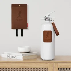 Fire Blankets & Fire Extinguishers^Solstickan Design Solstickan fire blanket leather 120x120 cm, Dark leather BrownBlack