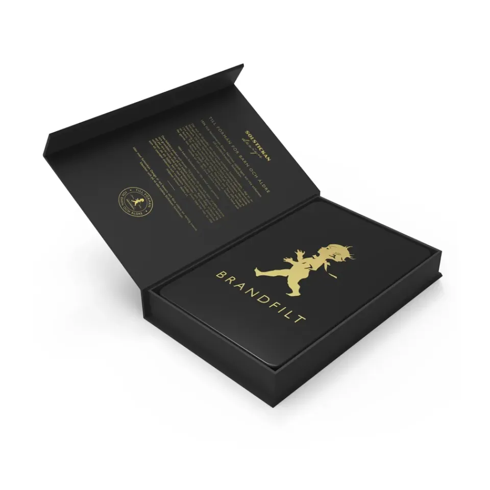 Fire Blankets & Fire Extinguishers^Solstickan Design Solstickan fire blanket 16x2.7x25 cm, Black-gold BlackGold-coloured