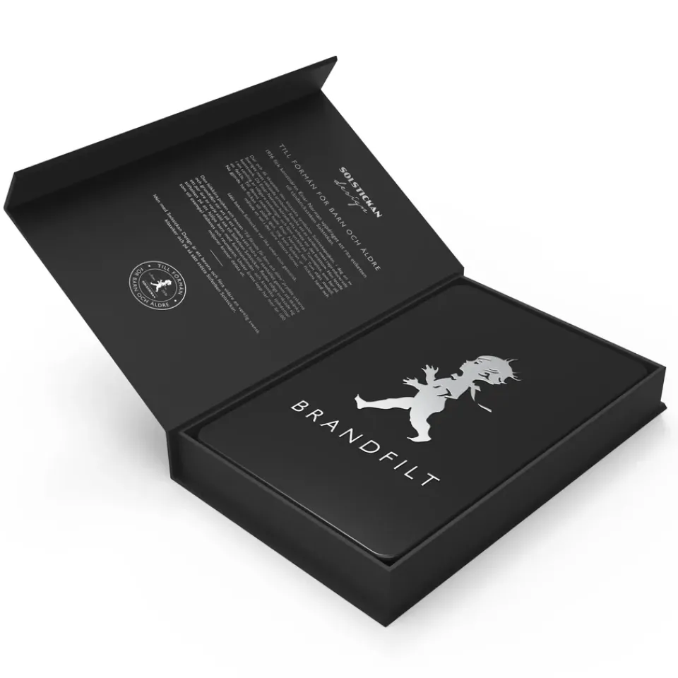 Outlet Solstickan Design Solstickan fire blanket 16x2.7x25 cm, Matte black BlackSilver-coloured