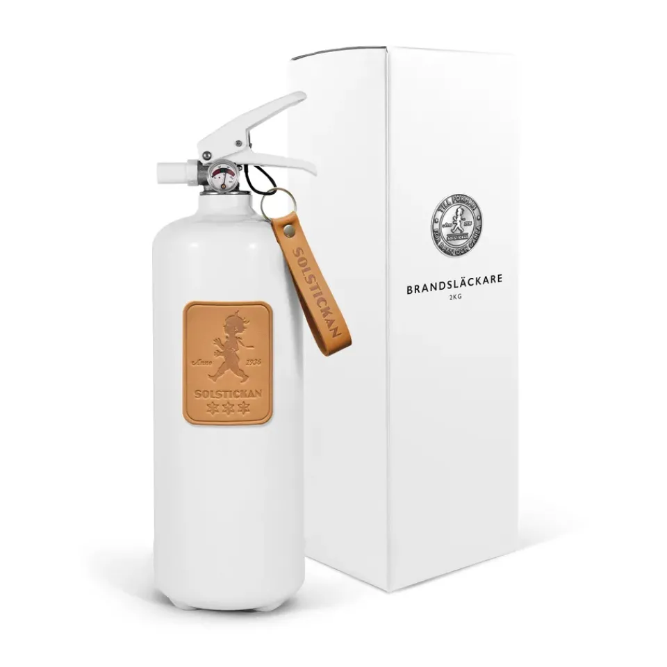 Best Solstickan Design Solstickan fire extinguisher 2 kg, Light-brown leather WhiteBrown