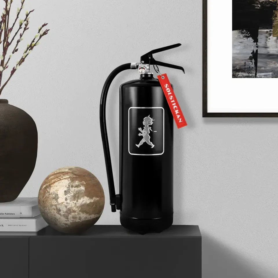 Fire Blankets & Fire Extinguishers^Solstickan Design Solstickan fire extinguisher 6 kg, Black-silver BlackSilver-coloured