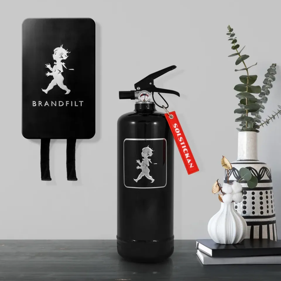 Sale Solstickan Design Solstickan fire extinguisher 2 kg, Black-silver BlackSilver-coloured