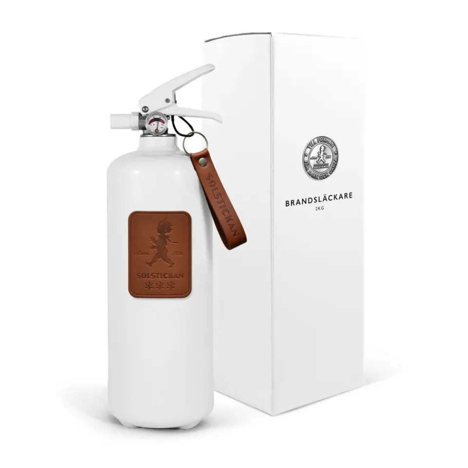Fire Blankets & Fire Extinguishers^Solstickan Design Solstickan fire extinguisher 2 kg, Dark brown leather WhiteBrown