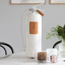 Fire Blankets & Fire Extinguishers^Solstickan Design Solstickan fire extinguisher 6 kg, White-light leather Brown