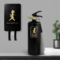 Fire Blankets & Fire Extinguishers^Solstickan Design Solstickan fire extinguisher 2 kg, Black-gold BlackGold-coloured