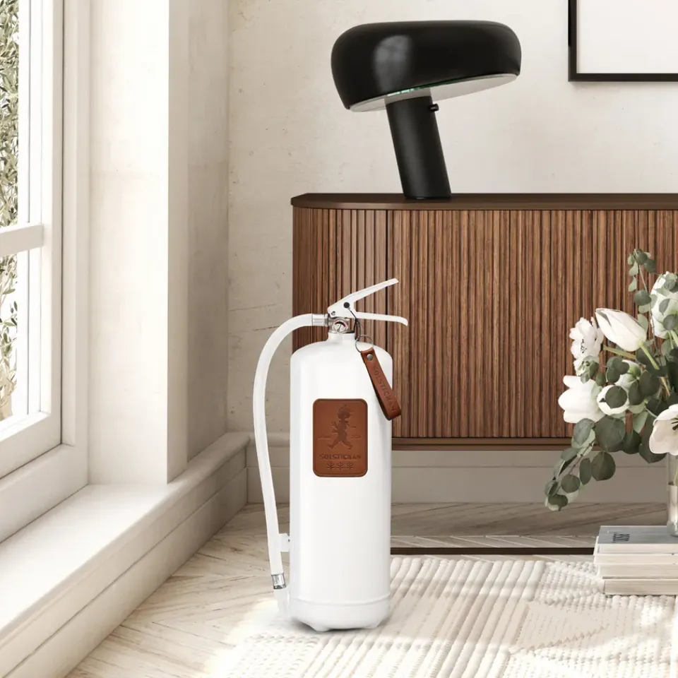 Hot Solstickan Design Solstickan fire extinguisher 6 kg, White-dark leather Brown