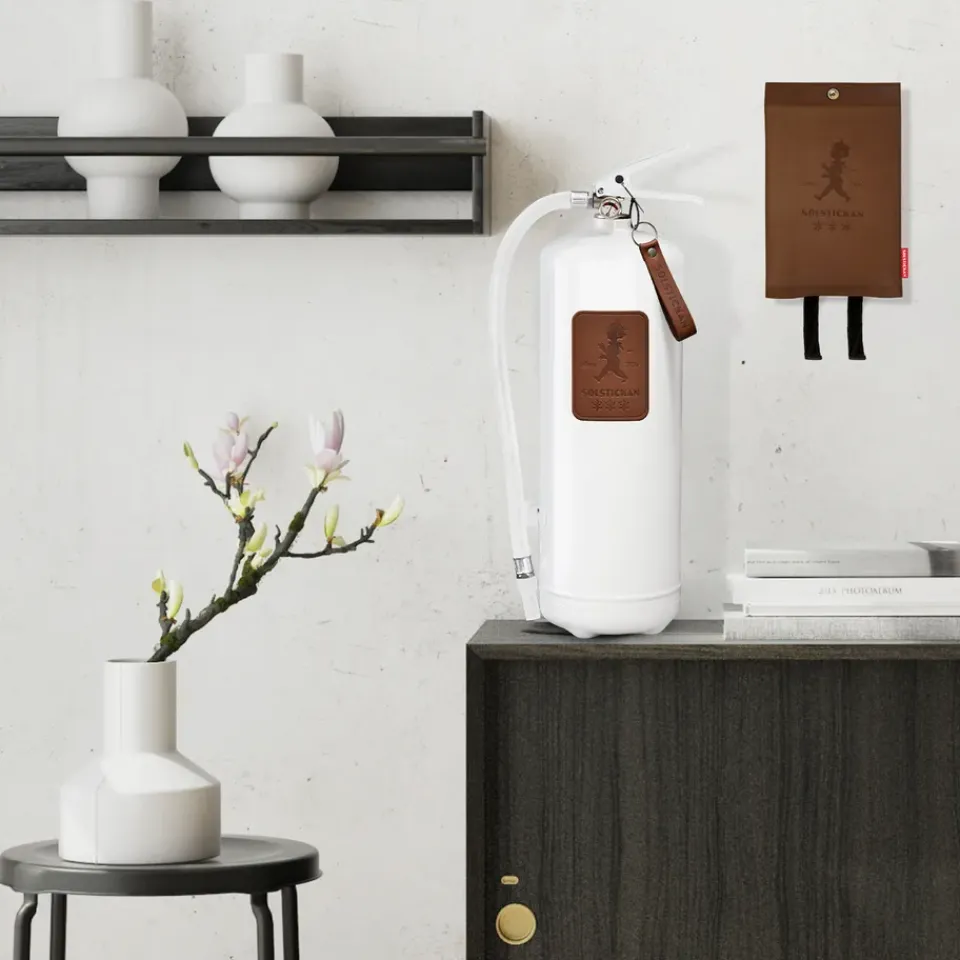 Hot Solstickan Design Solstickan fire extinguisher 6 kg, White-dark leather Brown