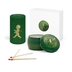 Clearance Solstickan Design Solstickan gift box scented candles + matchstick tube, -scented candle pine forest Green