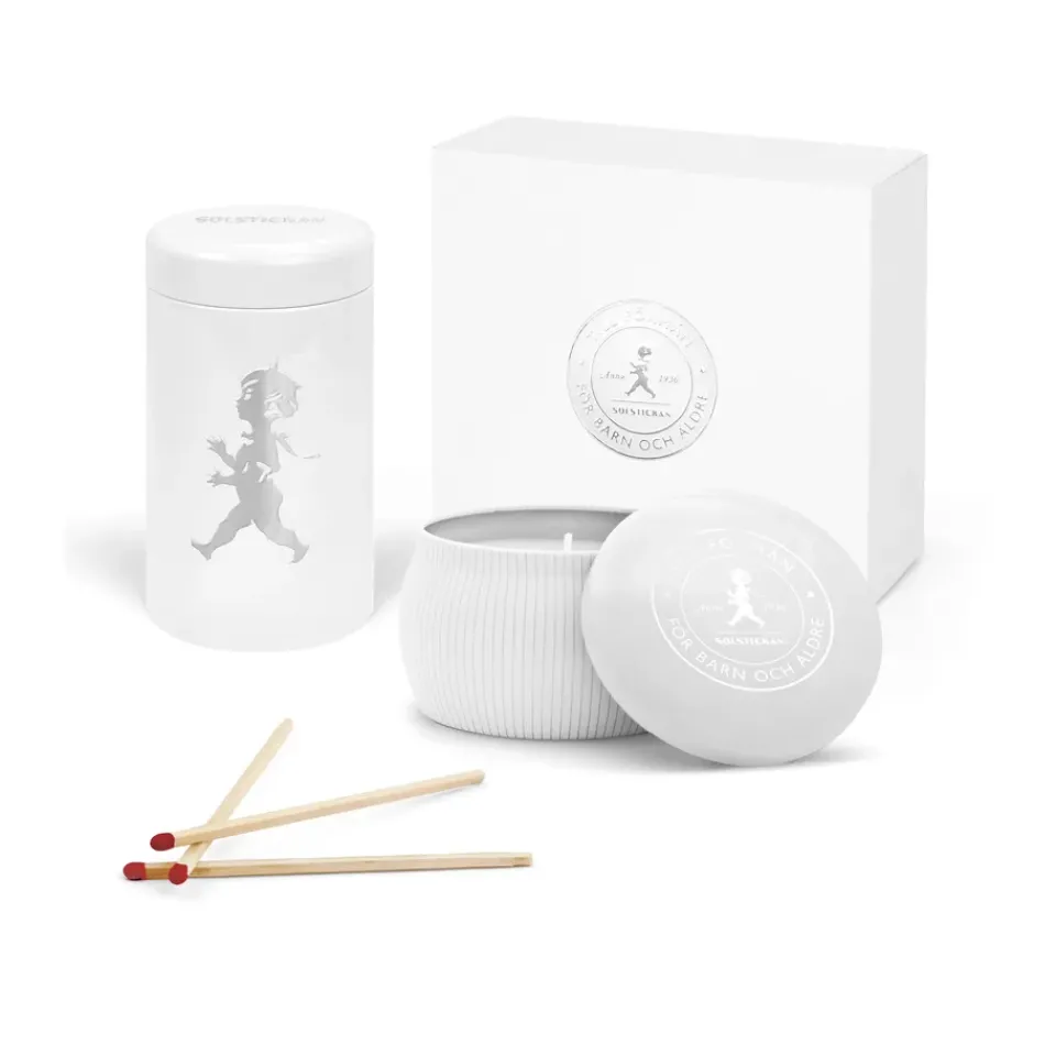 Hot Solstickan Design Solstickan gift box scented candles + matchstick tube, -scented candle eucalyptus White