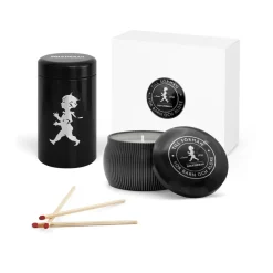 New Solstickan Design Solstickan gift box scented candles + matchstick tube, -scented candle cedarwood Black