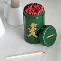 Candle Accessories^Solstickan Design Solstickan matchstick tube 100 pack, Green-gold GreenGold-coloured
