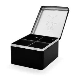Storage Jars^Solstickan Design Solstickan tea chest with pockets 13.6x15.6 cm, Black