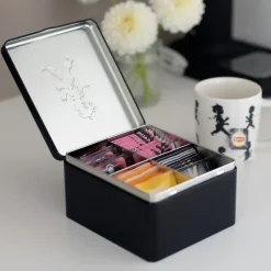 Storage Jars^Solstickan Design Solstickan tea chest with pockets 13.6x15.6 cm, Black