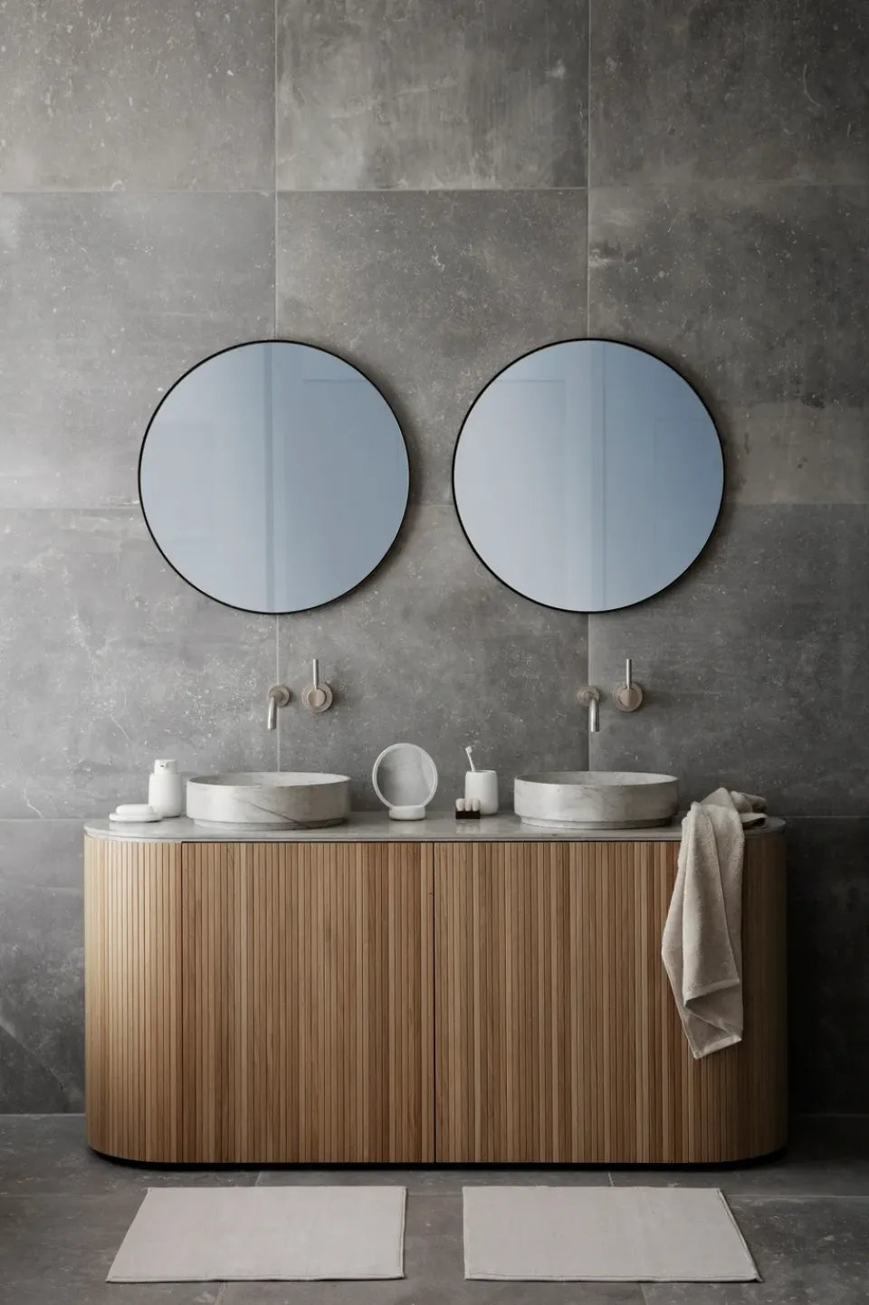 Table Mirrors^Blomus Sono Vanity table mirror Ø17 cm, White