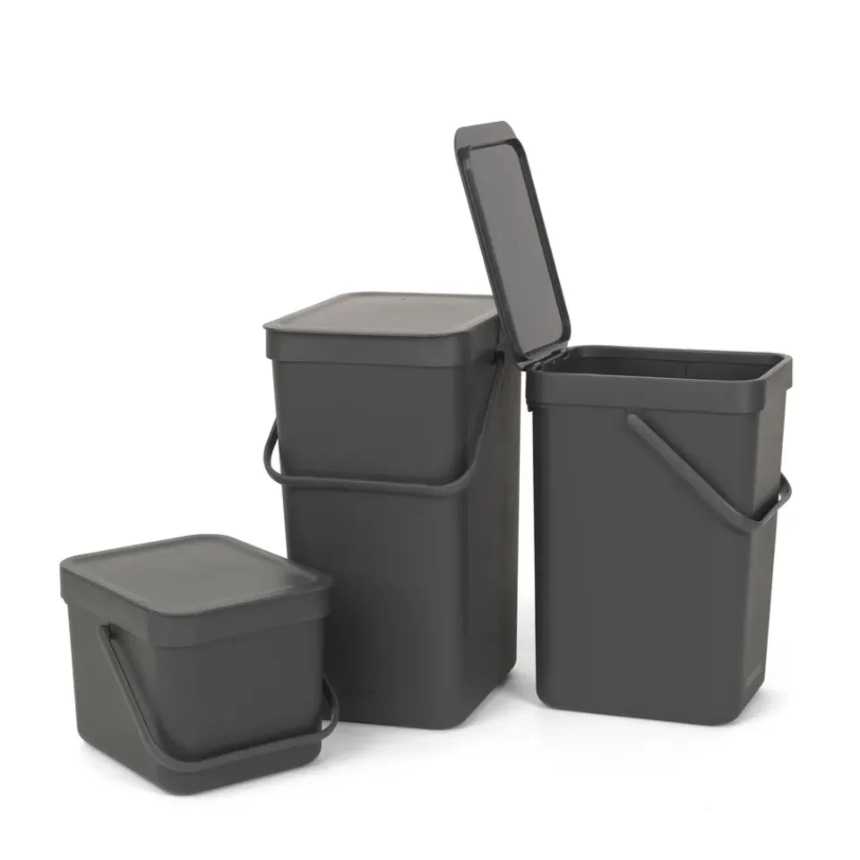 Outlet Brabantia Sort & Go waste bin 6 l., Grey