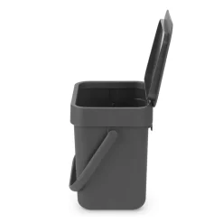 Indoor Recycling Bins^Brabantia Sort & Go waste bin 3 L, Grey