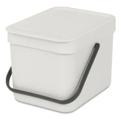 Indoor Recycling Bins^Brabantia Sort & Go waste bin 6 l., Light Grey