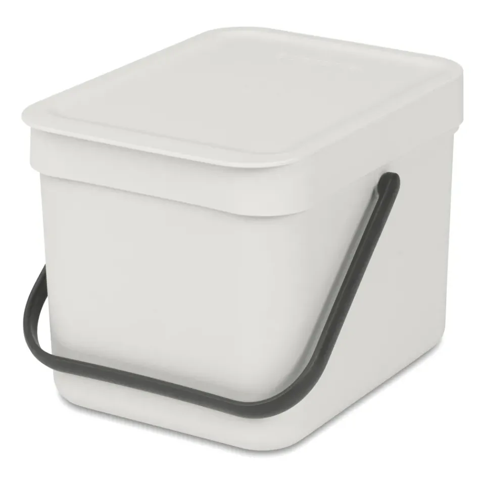 Indoor Recycling Bins^Brabantia Sort & Go waste bin 6 l., Light Grey