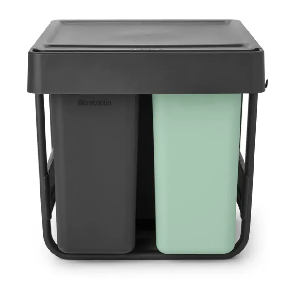 Indoor Recycling Bins^Brabantia Sort&Go Built-in Bins, 10+10+20 L, Dark Grey
