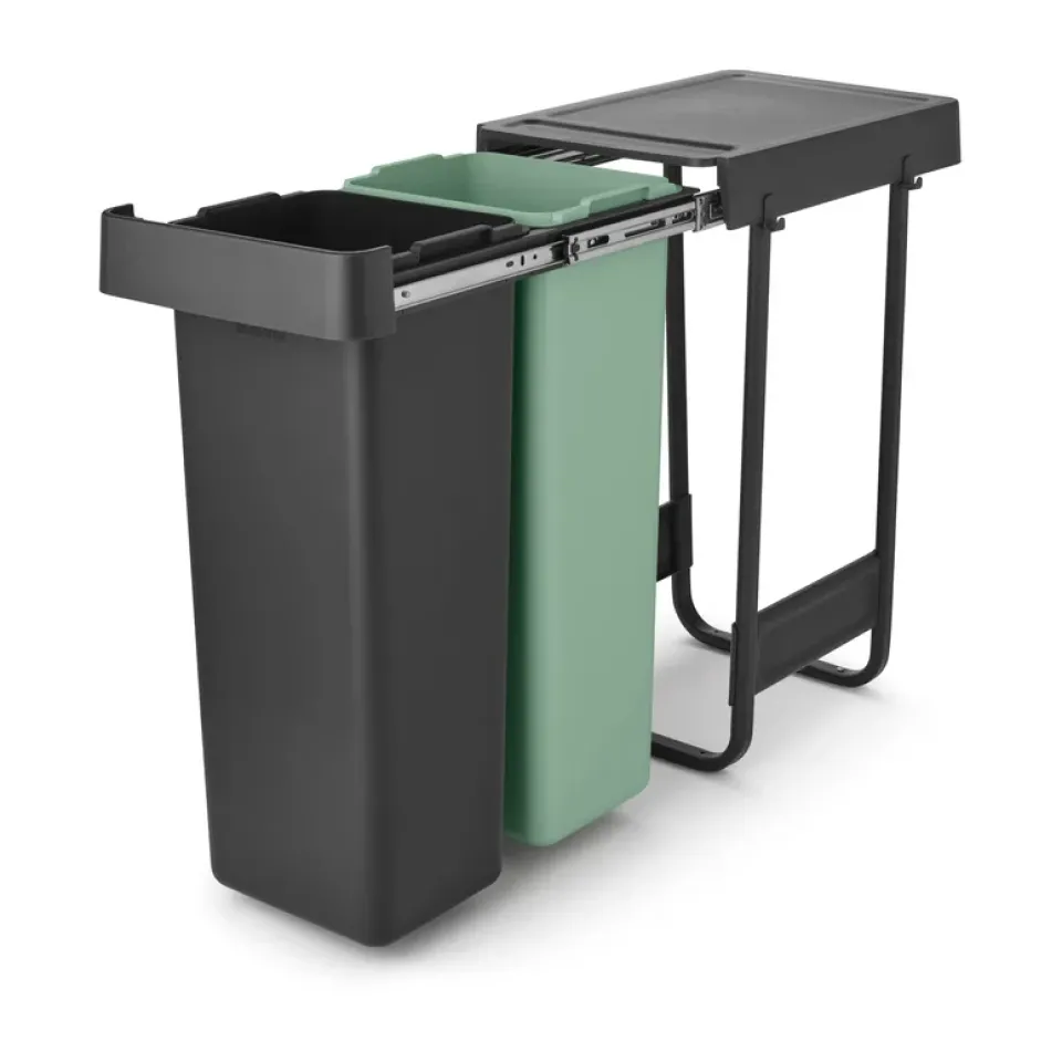 Sale Brabantia Sort&Go Built-in Bins, 2x30 L, Dark Grey