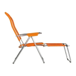 Seating^Fiam Spaghetti sun lounger with footrest, Orange