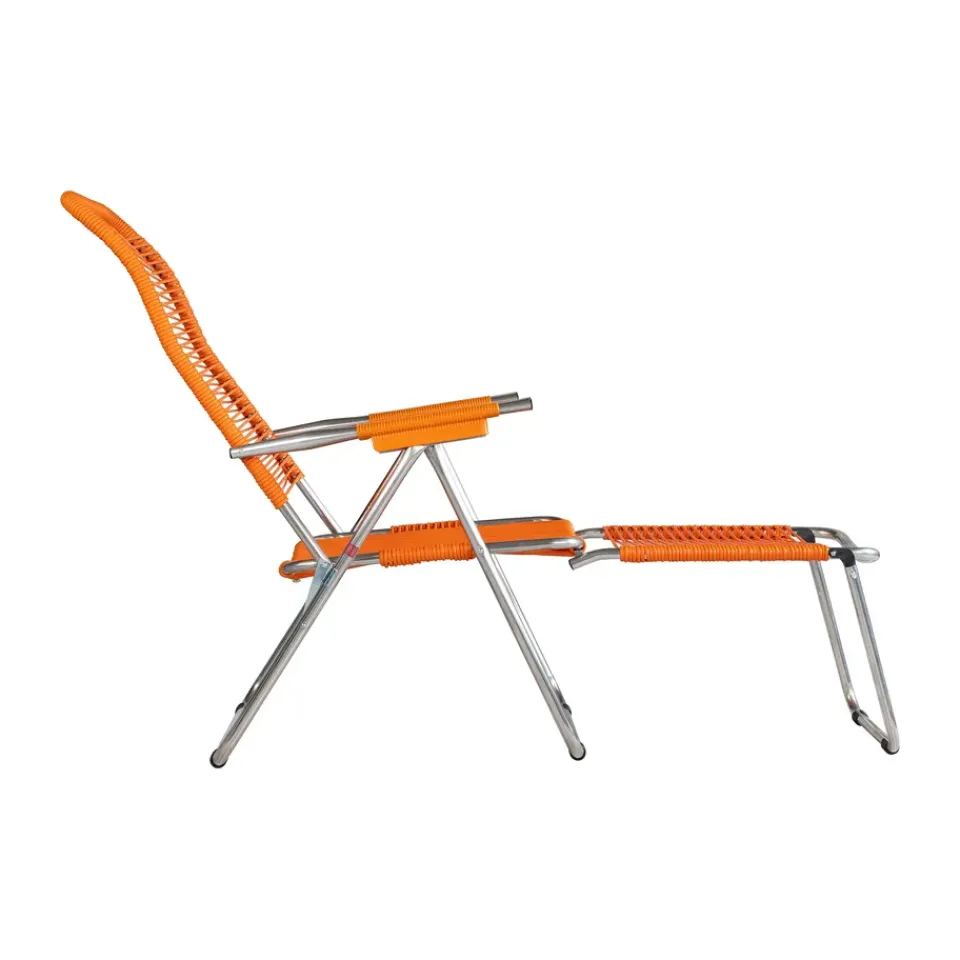 Seating^Fiam Spaghetti sun lounger with footrest, Orange