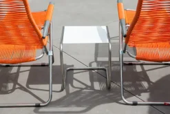 Seating^Fiam Spaghetti sun lounger with footrest, Orange